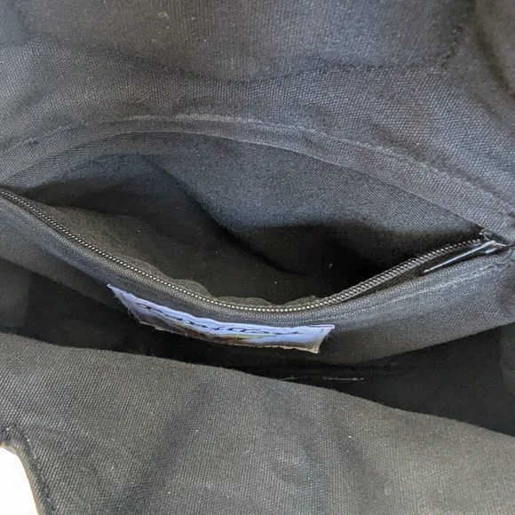 Papillon Vintage Elegant Black Leather Tote Bag - Picture 12 of 12